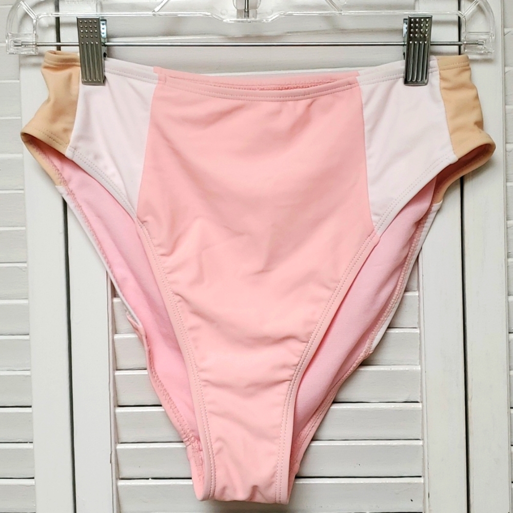NWT Cabana del Sol Surf Sand Sol Color Block Bikini Set Size M - Picture 5 of 8